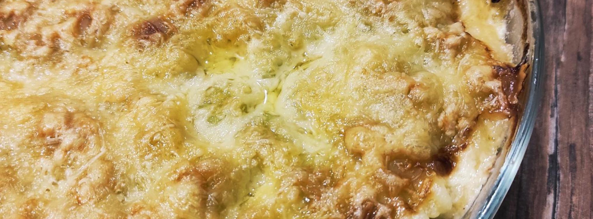 Gratin de ravioles au saumon